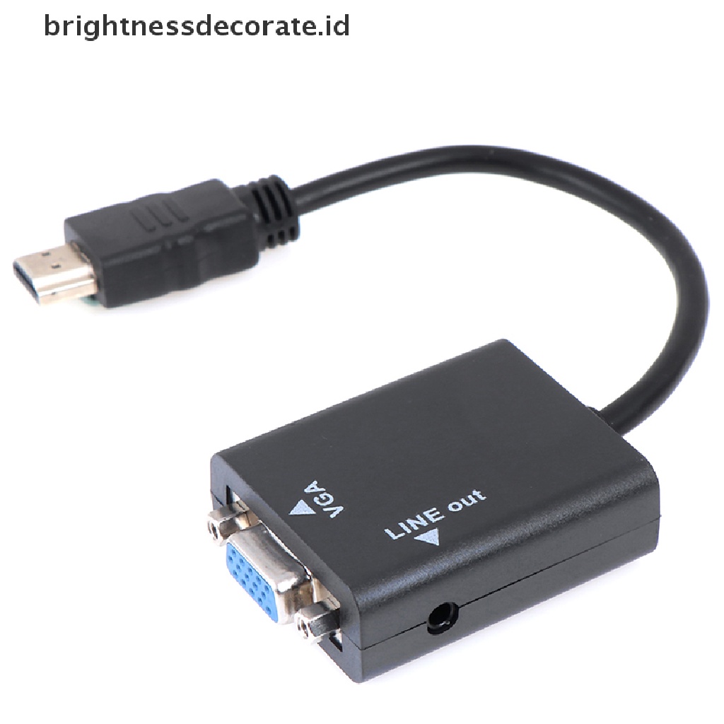 Adaptor Konverter Audio Hdmi Ke Vga 1080p