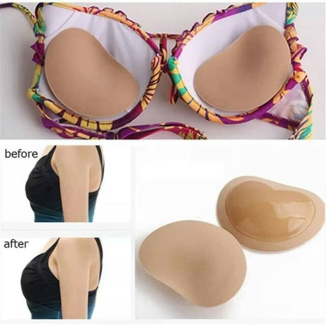 Bush Pad Wanita Penebal Bra Busa Tambahan Bh Dengan Perekat Busa Tebal Bahan Silikon Model Rekat