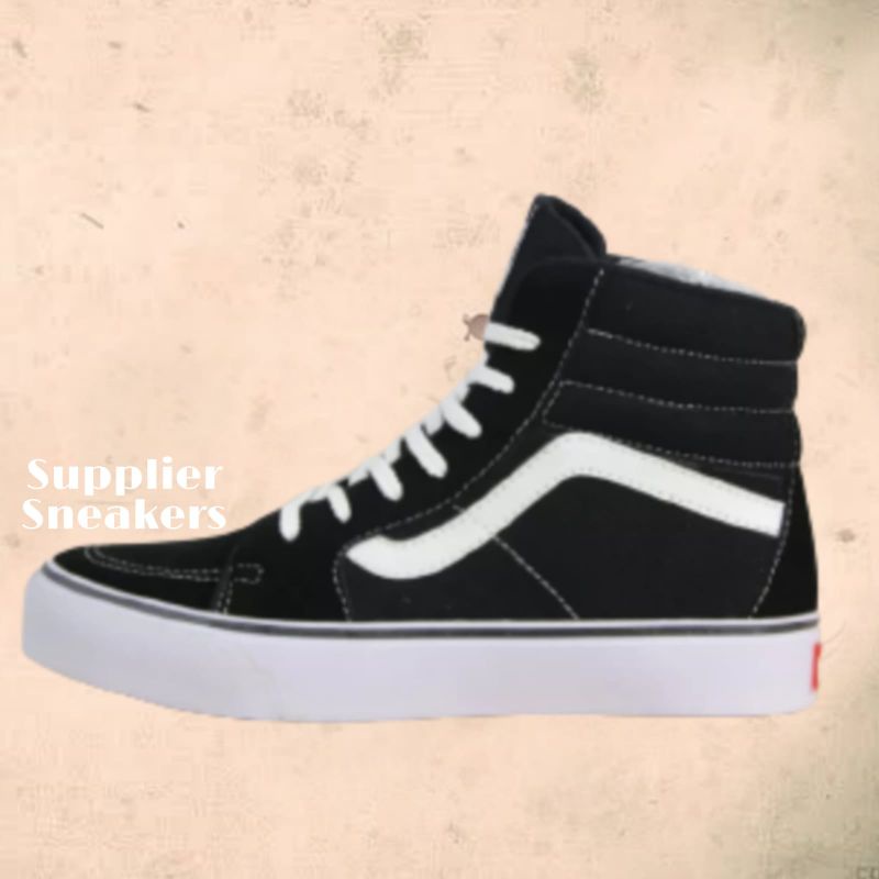 Supplier sepatu Vans sk8 boot Clasik Hitam High Sekolah