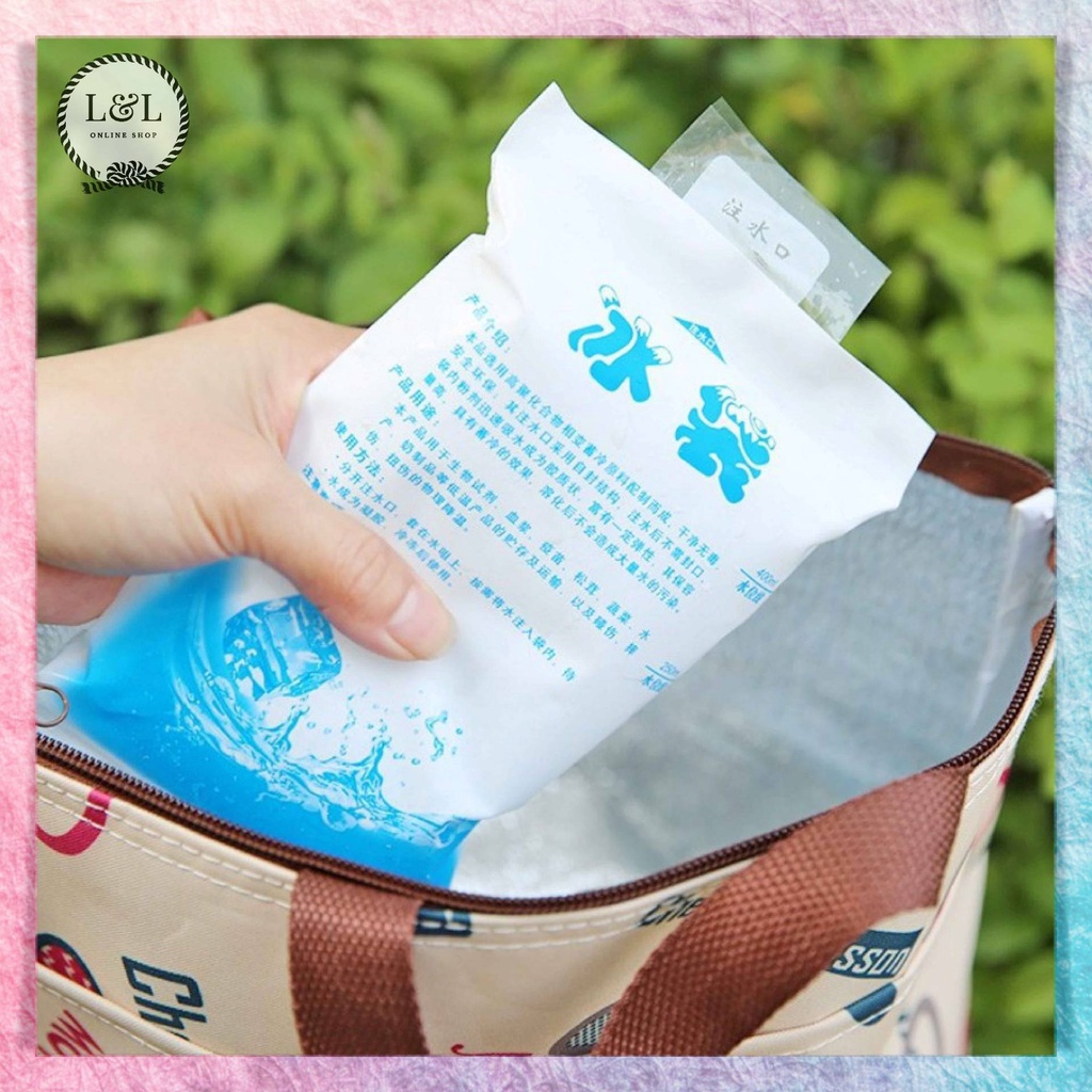 Ice Gel Pack Gabag 200 dan 400 ML Blue Cool Jelly Cooler Bag Kantong Air Es Pendingin Lunch Bag Tas ASI Ice Pack Air Cooler Ice Gell 200 dan 400 ML