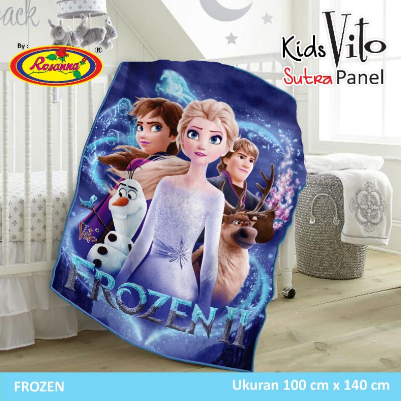 Selimut Rosanna Vito Kids Sutra Panel 100x140 Frozen 2