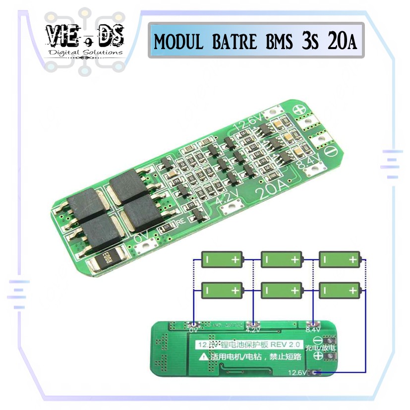 bms 3s 20 a baterry management system