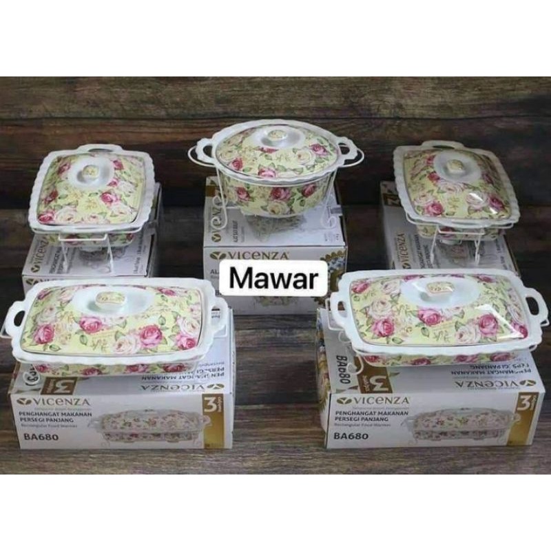 Prasmanan Basi Sop Vicenza motif Mawar Melati Ayana