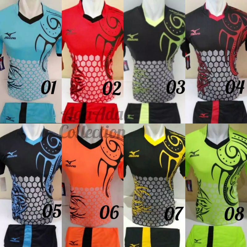 jersey voli kaos voli setelan bola voli kostum bola voli MIZUNO sarang lebah