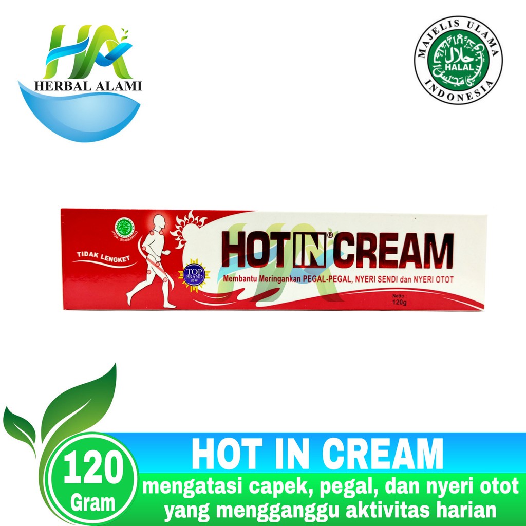 HotIn Cream 120gr Tube Putih Merah - Hot In Cream Tube