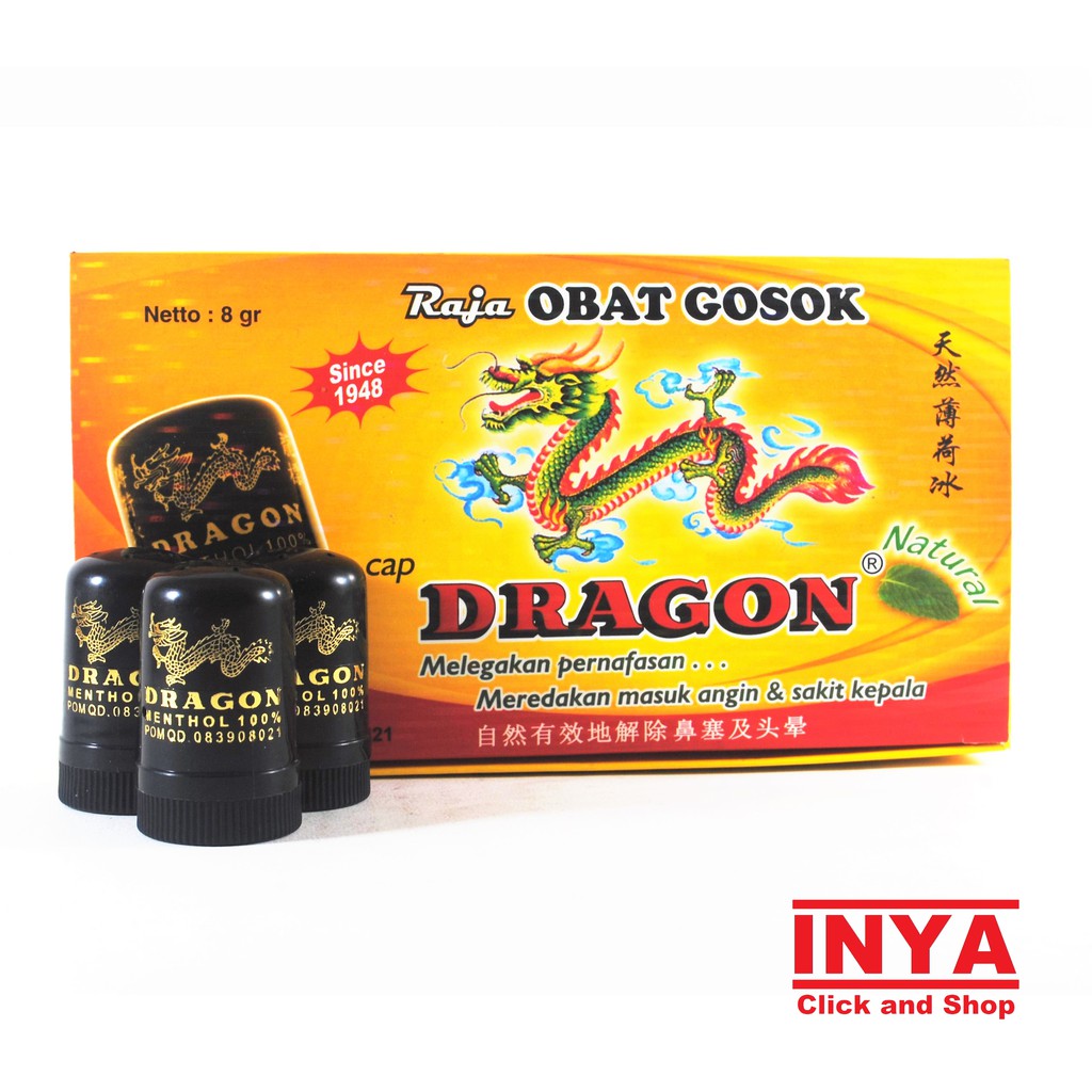 Dragon Menthol 100% 8gr BOX - Isi 12 pcs - Minyak Angin