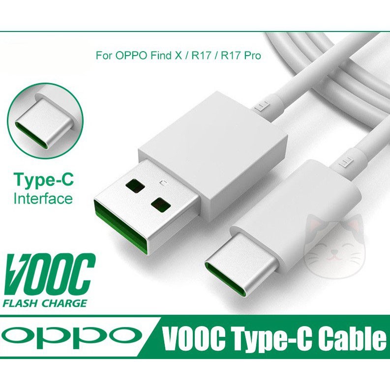 Kabel Data Oppo VOOC Original Type C Kabel Charger Tipe C