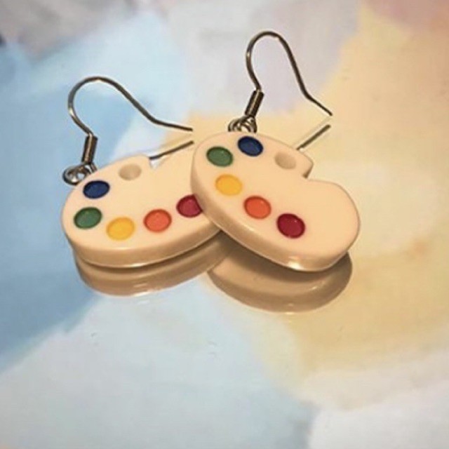 

Anting anting bentuk cat air // Cat air // earrings painting