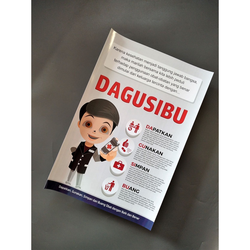 Poster Dagusibu, Poster farmasi, Laminasi Glossy