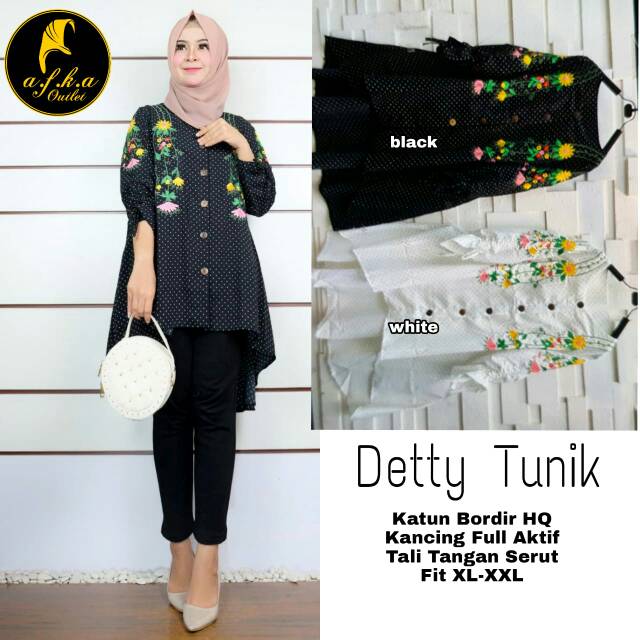 Detty tunik( afka outlet),,bahan wollpeach ya kaka bkn katun