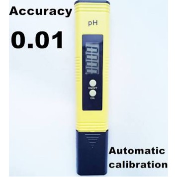 Digital pH Meter 0.01 Auto Calibrate - Kuning + Bubuk Kalibrasi