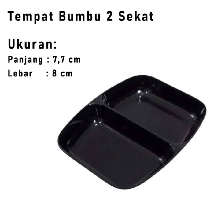 

Tempat Bumbu Sambal 2 Sekat Hotpot Shabu Grill Saus Saos Sushi Wasabi