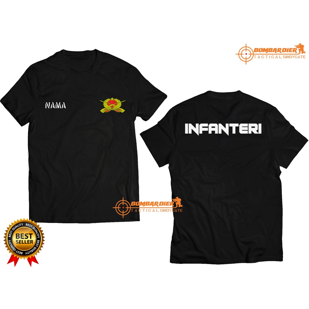 Kaos INFANTERI TNI AD Lengan Pendek COD GRATIS SABLON NAMA