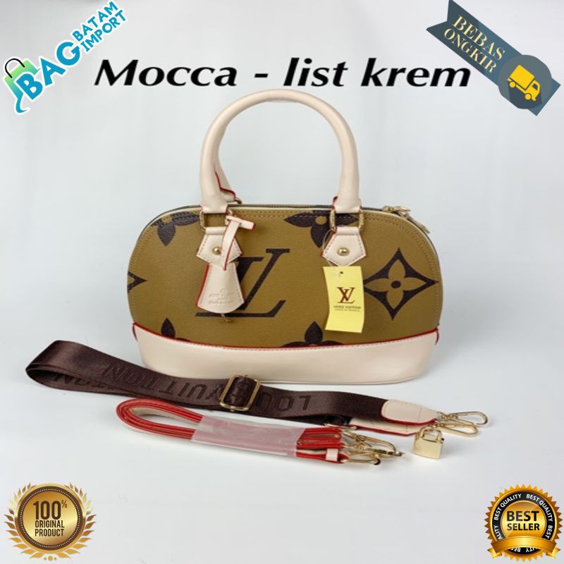 BONUS GEMBOK DAN KUNCI tas wanita LV ALMA 25cm BESAR model 2 tali kualitas sudah teruji barang impor