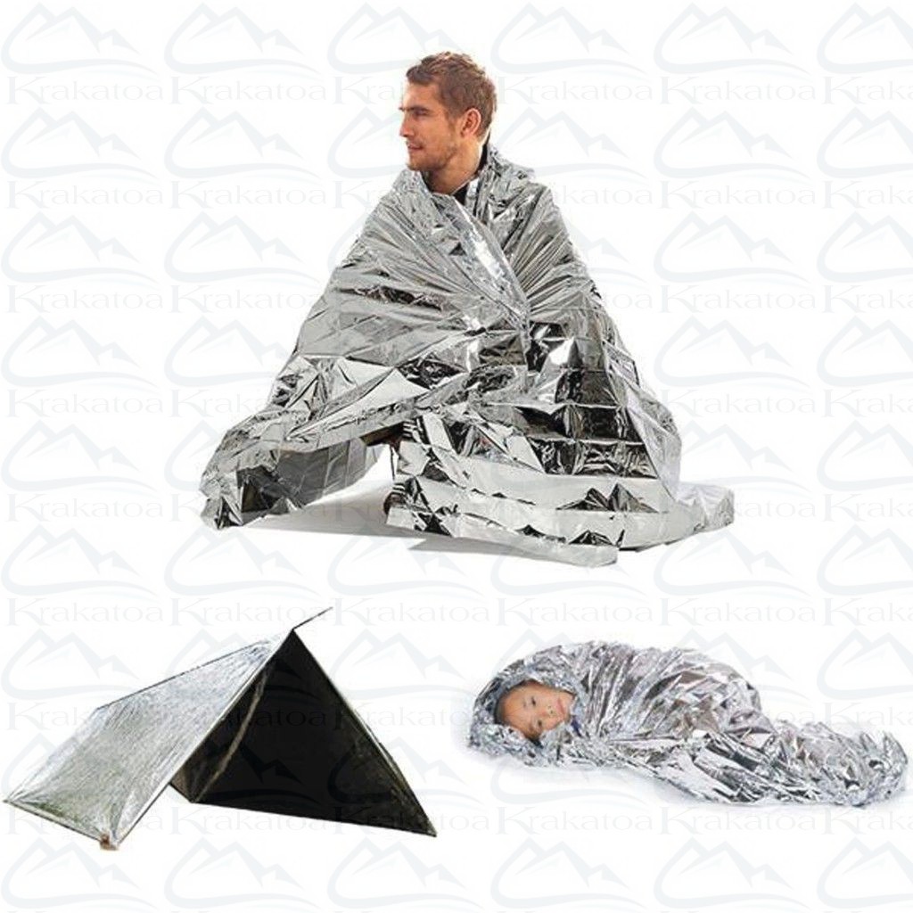 【COD】 Alumunium Emergency Blanket - Selimut Darurat Aluminum - Survival Sleeping Bag Outdoor