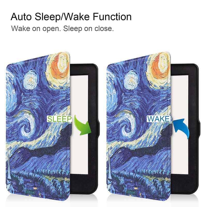 Untuk Kobo Nia N306 Ereader 2020 6.0inch Kulit Dicat Lucu Case Untuk Kobo Clara HD 2018ebook Flip Penutup Pelindung Auto-Sleep