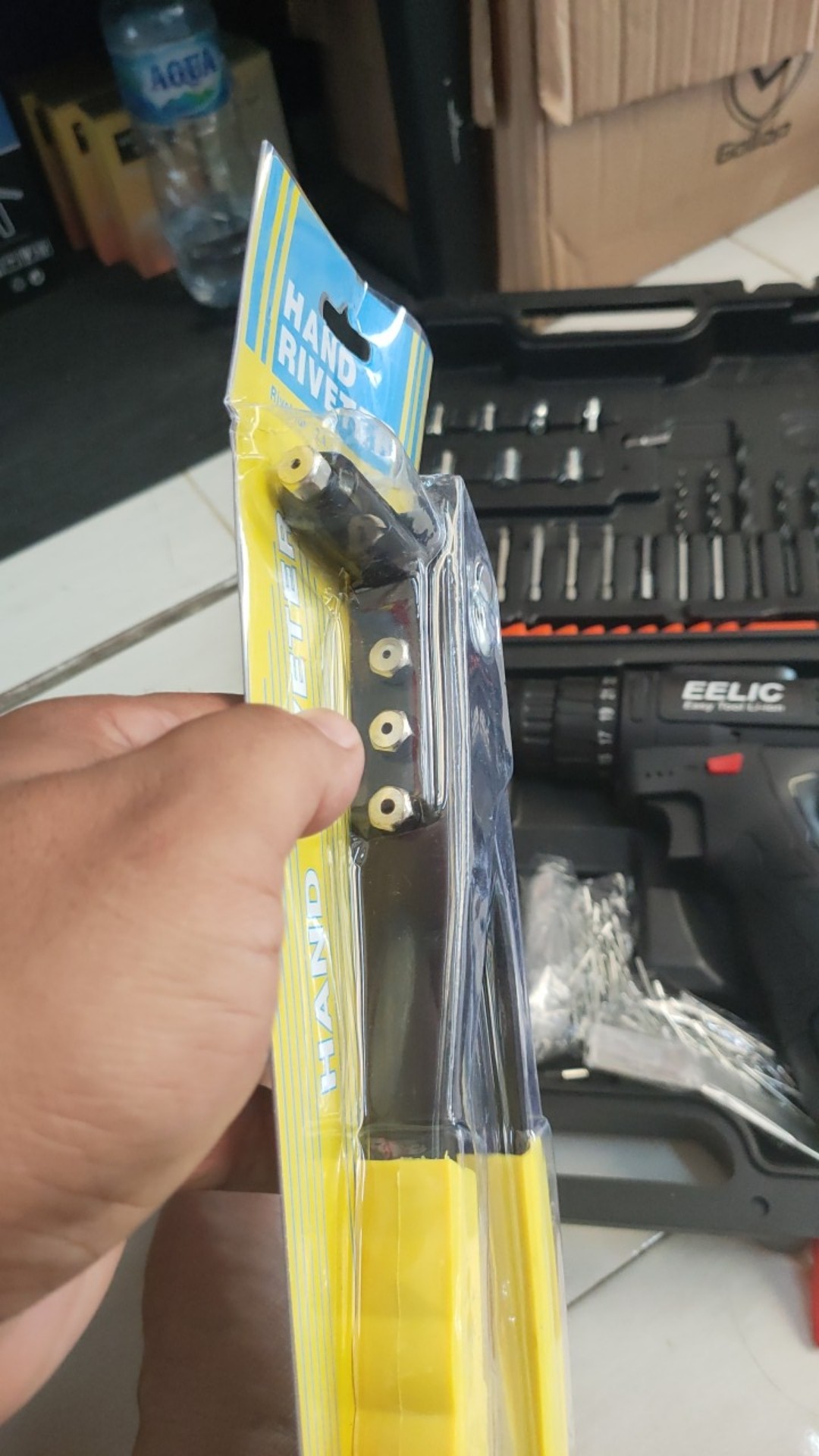 Eelic Tar-w10i Mix Tang Rivet  Hand Reveter 10 Inch + 50 Pcs Paku Tang Rivet Pak-3.2x5mm