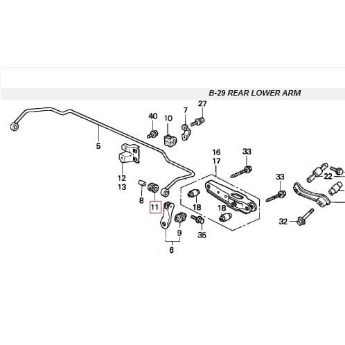 Karet Stabil Belakang Civic Genio, Civic Estilo 1992-1995
