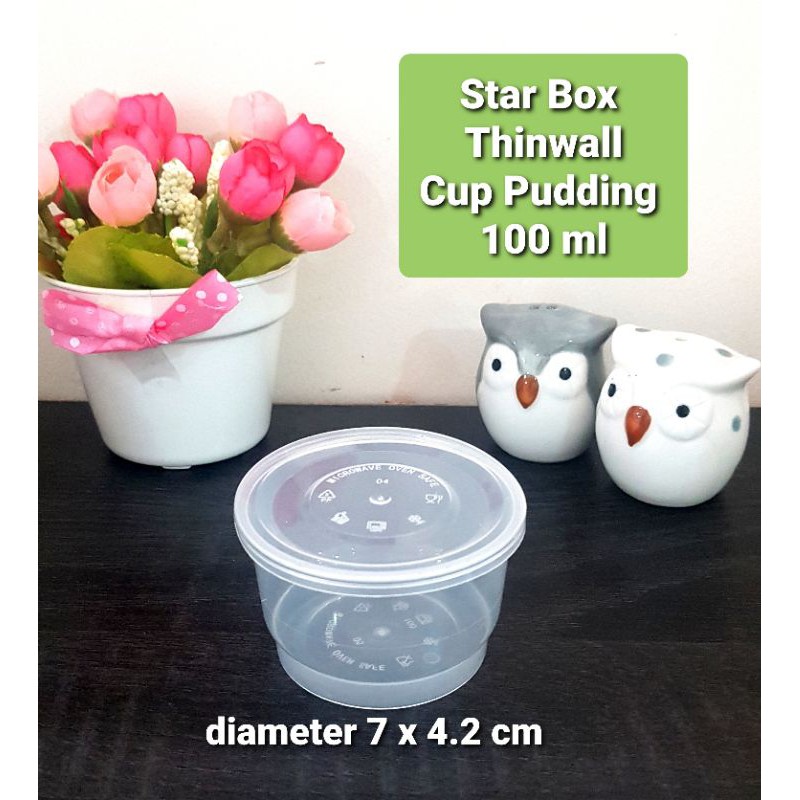 Kotak makan plastik Thinwall Cup 100 ml isi 25 pcs
