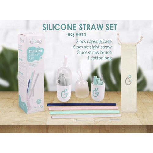 Babyqlo Sedotan Silicone Set - 9011