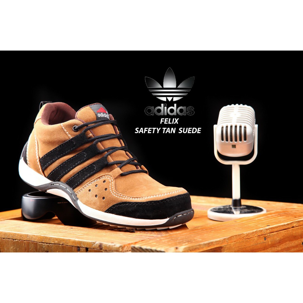 SEPATU ADIDAS FELIX SAFETY SNEAKERS CASUAL SUEDE TRACKING HIKING SPORT OUTDOOR COKLAT