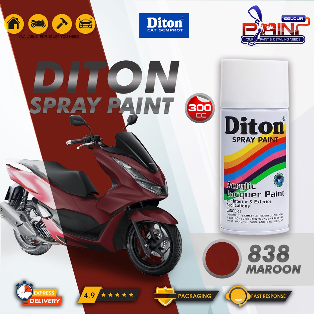 Diton 838 Maroon Cat Semprot/Pylox/Samurai Motor/Helm/Gundam