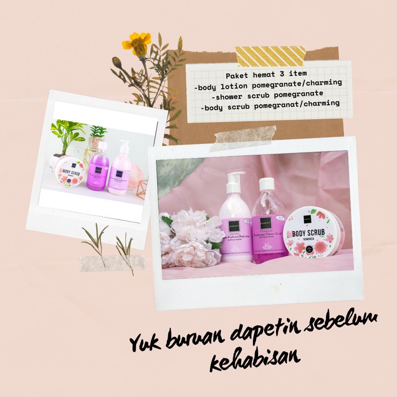 {BISA COD} SCARLETT WHITENING PAKET HEMAT 3ITEM