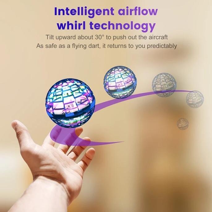 Diskon Flying Spinner Bola Terbang / Pro Ufo Ball Led Spinner Bola/ Gangsing