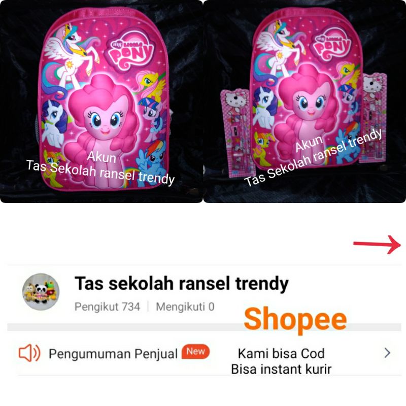 Tas Kekinian Timbul Kuda Pony kudaponi 3d