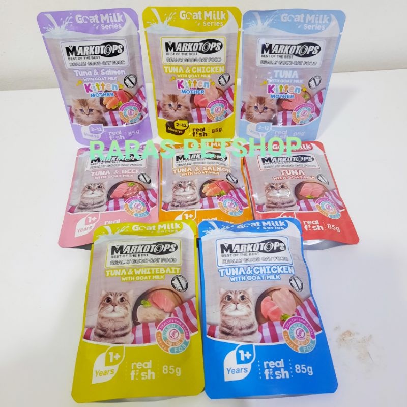 markotops pouch makanan kucing saset 85gr