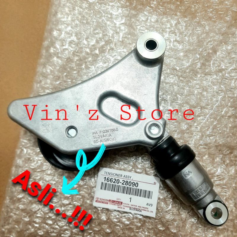 ORIGINAL TENSIONER FAN BELT CAMRY ACV31 ACV41 RAV4 ACA31 2000CC 1AZ-FE ASLI