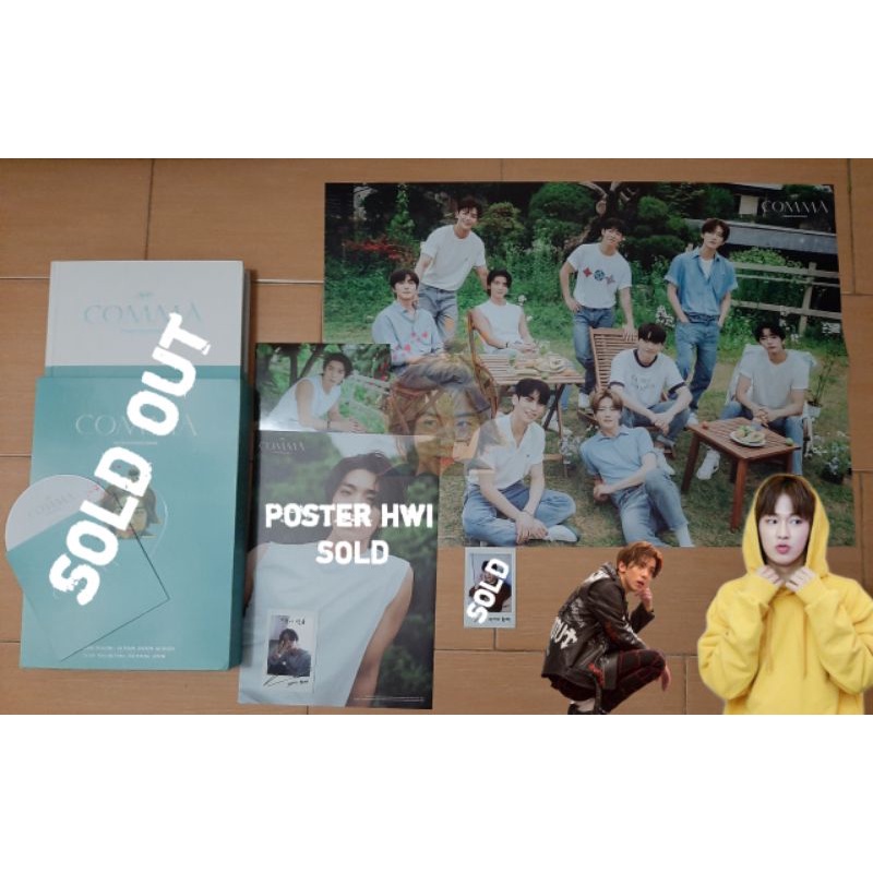 SF9 Sharing Comma Second Photobook outer comma CD comma Poster Polaroid Hwiyoung Dawon Poster Group 