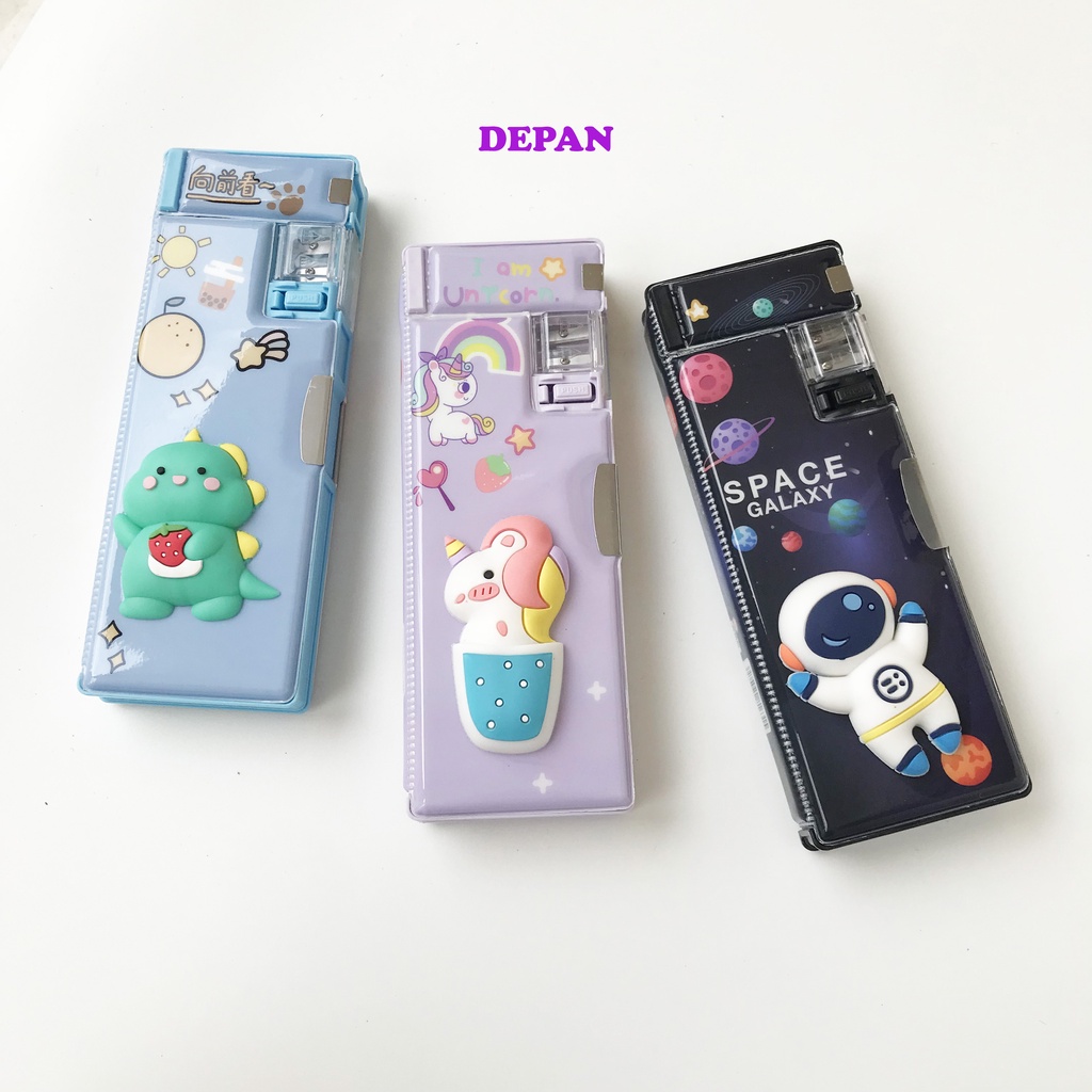 Kotak pensil 3D / tempat pensil karakter / kotak pensil anak / pencil case / smiggle / tempat pulpen / tempat pensil / kotak alat tulis