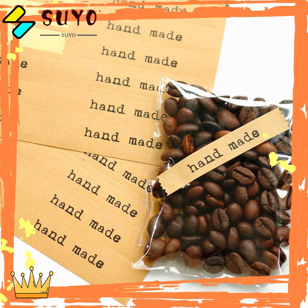 Suyo 120PCS Stiker Label Tulisan Handmade DIY Untuk Kemasan Kue