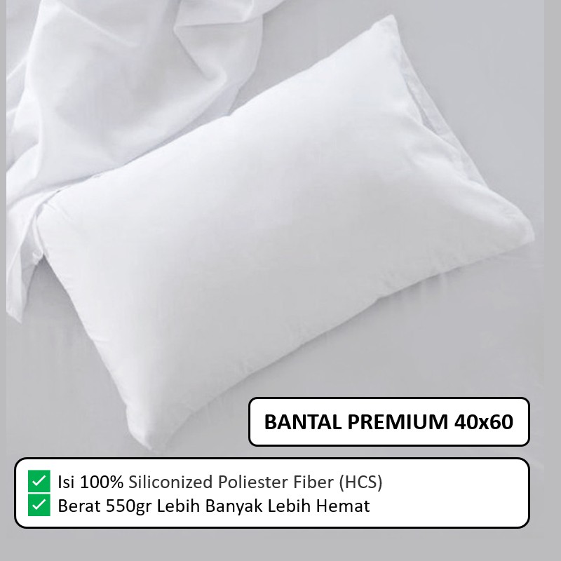  Bantal Tidur  40x60 Isi 550gr Silicon Premium Bantal  