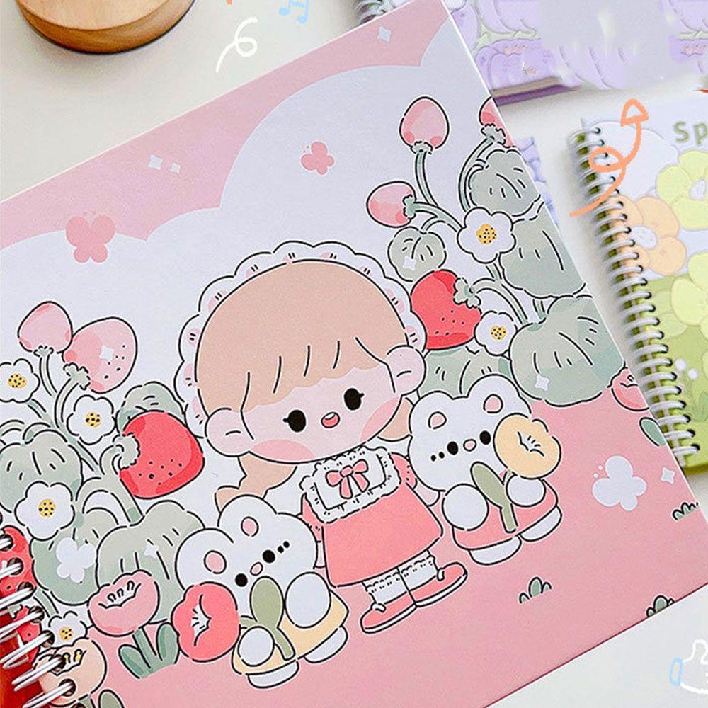 Mxbeauty Kartun Spiral Notebook Grid Paper Portable Diary Notepad Tangan Akun Perlengkapan Sekolah Jurnal Buku Jadwal Buku