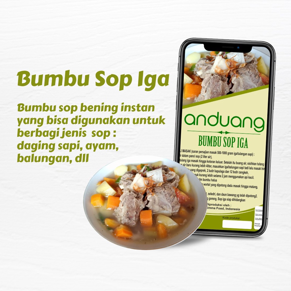 

Bumbu Racik Praktis Siap Saji Sop Iga Sapi Anduang Oliswell