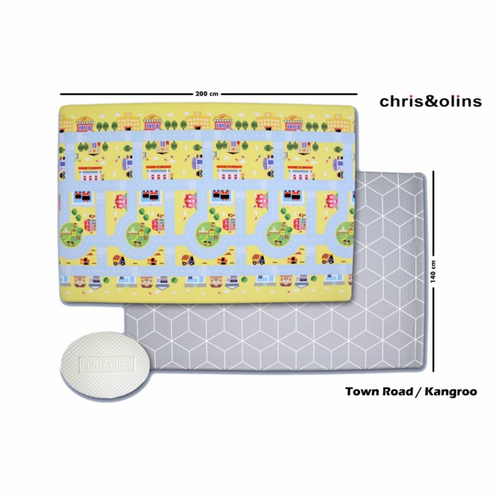 CHRIS&amp;OLIN Playmat PVC Roll Nach Alas Karpet Matras Bayi