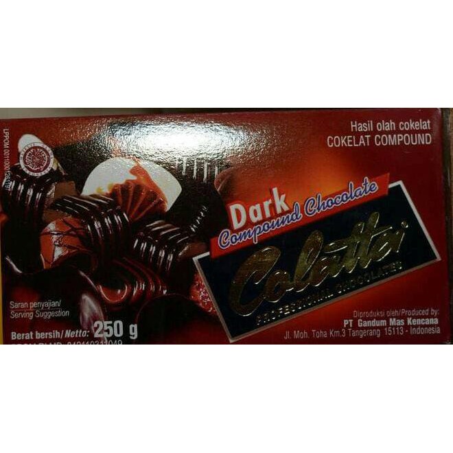 

Toko-Bahan-Kue- Collata Compound Dark 250Gr -Terlengkap-Termurah-Dijamin.
