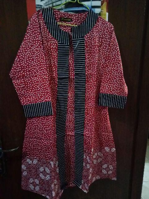 Batik Wanita Longcardi Kardigan Ayudia Motif Kombinasi Premium Kondangan