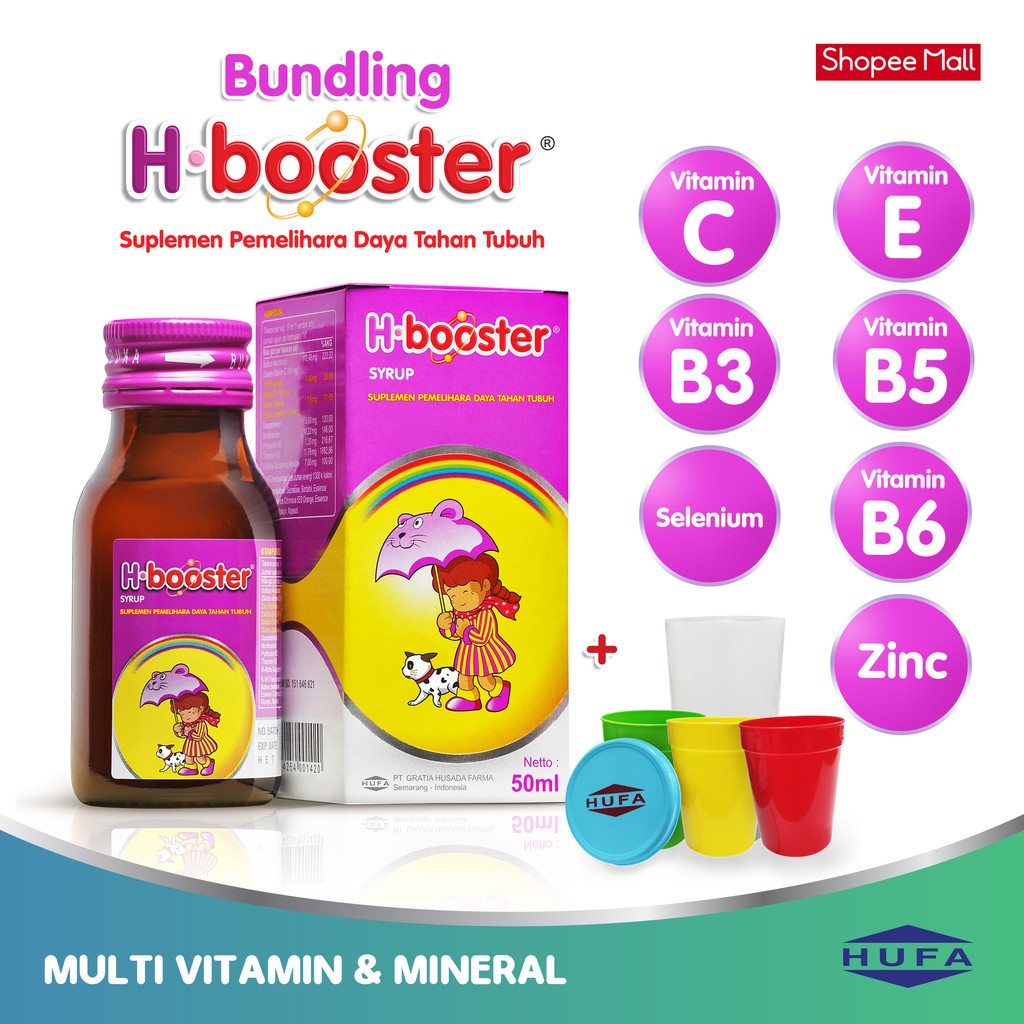 H Booster Vitamin Anak H-Booster Suplemen Daya Tahan Tubuh Anak