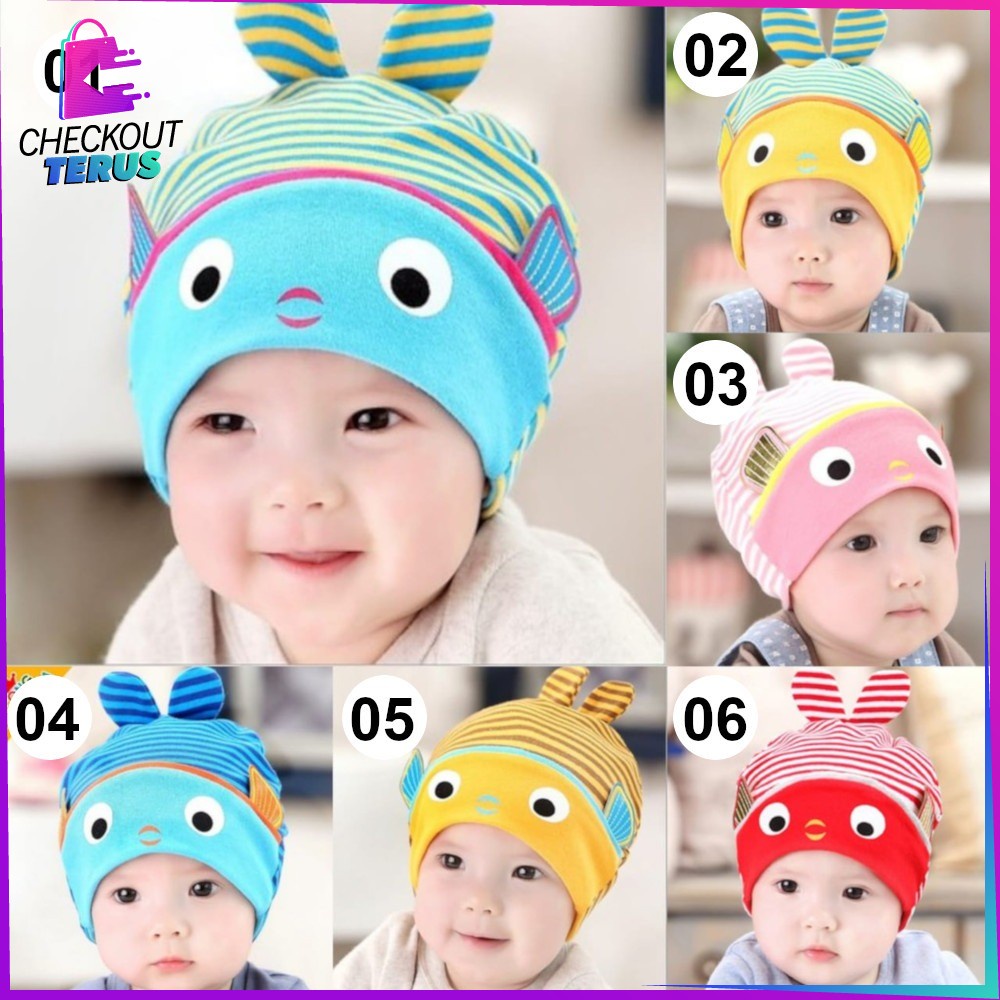 CT P17-25 Topi Kupluk Anak Bayi Karakter Kucing Bear Topi Kupluk Rajut Anak Bayi Korea Style Topi Anak Laki Laki &amp; Perempuan Topi Kupluk Lucu