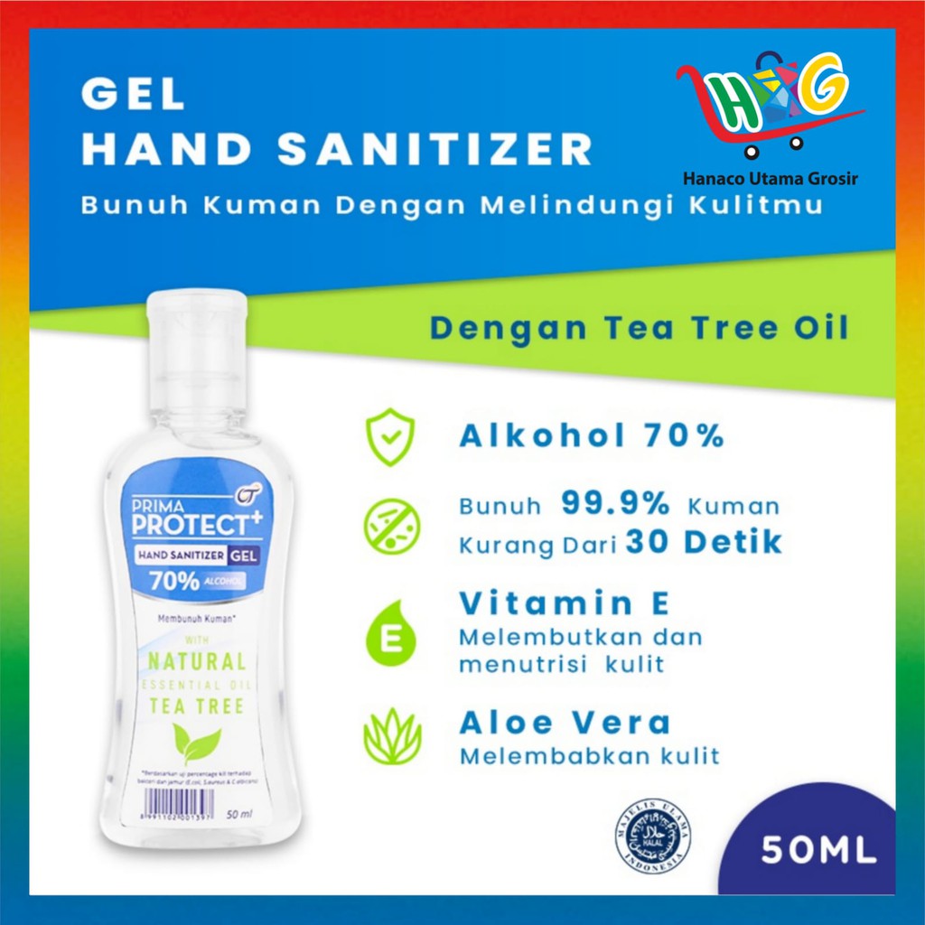 Prima Protect Hand Sanitizer Gel 50ml - Tea Tree