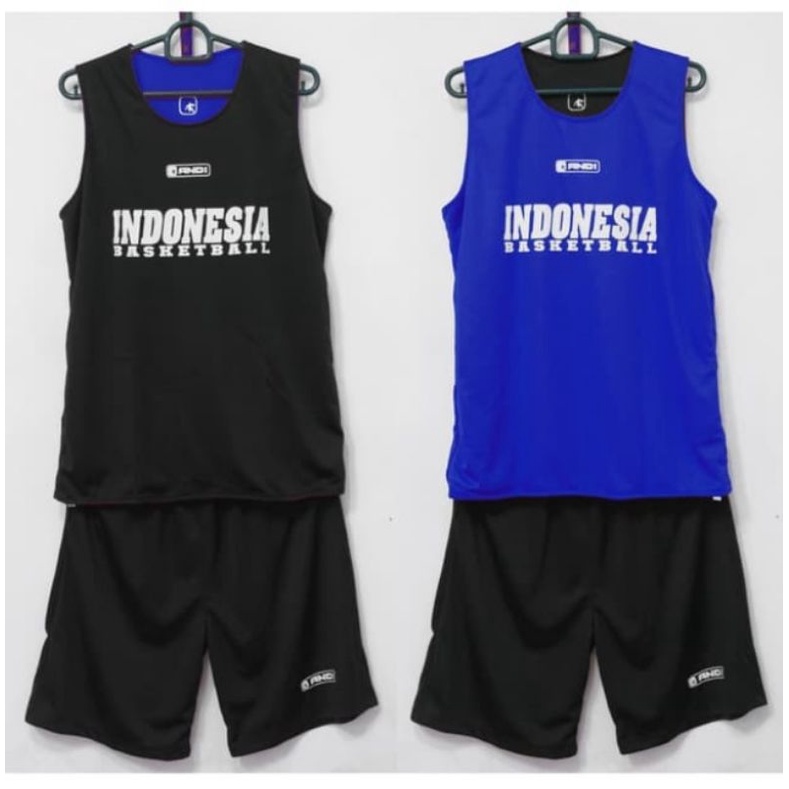 Jersey basket Indonesia biru hitam keren