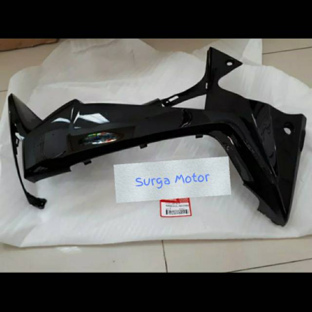Cover sayap tebeng tameng body kiri Supra X 125 ruji batman Hitam ORI HONDA AHM 64450-KVL-N01FMB