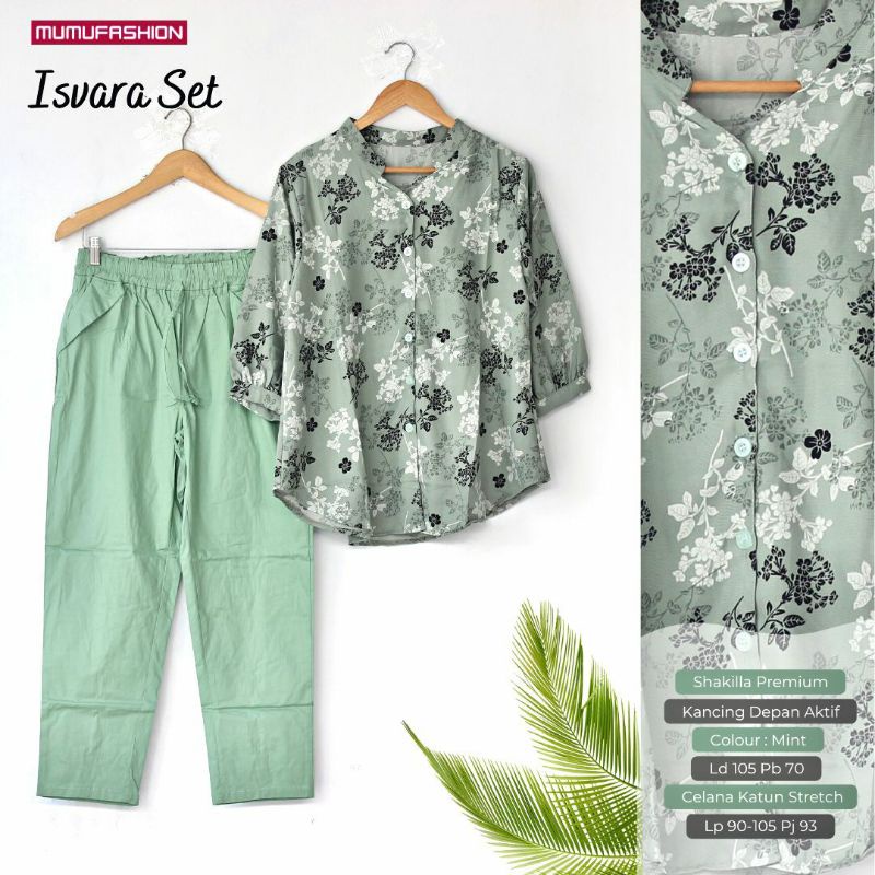 Baju Set Kekinian Terbaru 2022 Stelan IsvaraSet Muslimah Fashion Muslim Setelan Wanita Dewasa Import