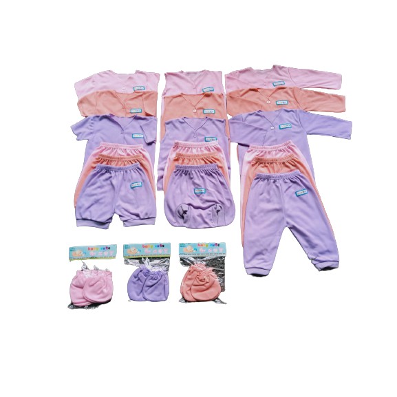 21pc Paket Platinum perlengkapan pakaian baju bayi celana kado sarung tangan baru lahir newborn SNI  Promo 8.8