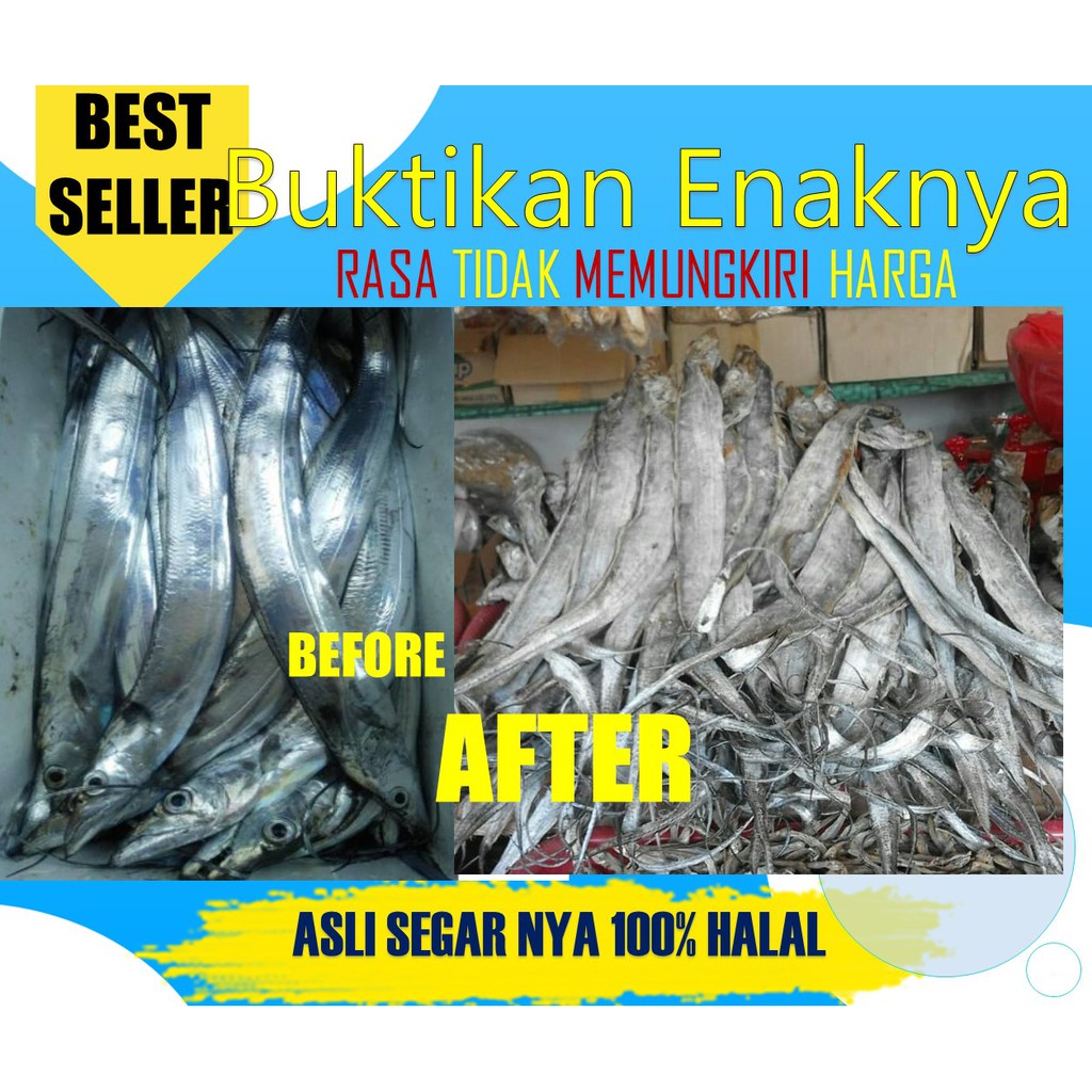 

[ BISA COD ] IKAN ASIN Layur 500gr-variasi/1000gram/Asin-tawar/original olahan Has Semarang