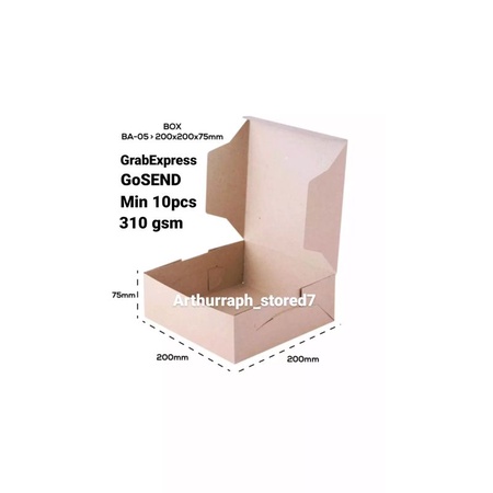 

DUS NASI / KOTAK NASI / BOX KRAFT 20 x 20 x 7.5 NON LAMINASI 310 GSM