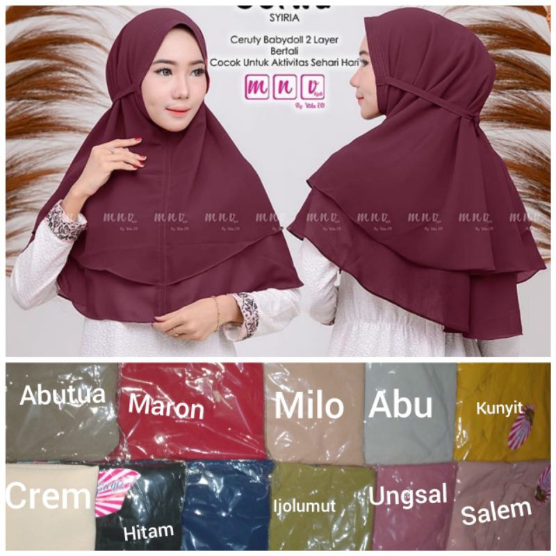Hijab bergo maryam/2layer